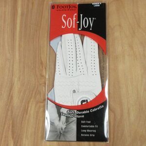 FOOTJOY Sof Joy Soft Durable Cabretta Leather Glove Womens LEFT Sz L Pearl NWT